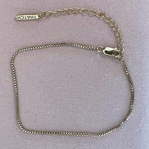 Thatch Box Chain Gold Tone Bracelet